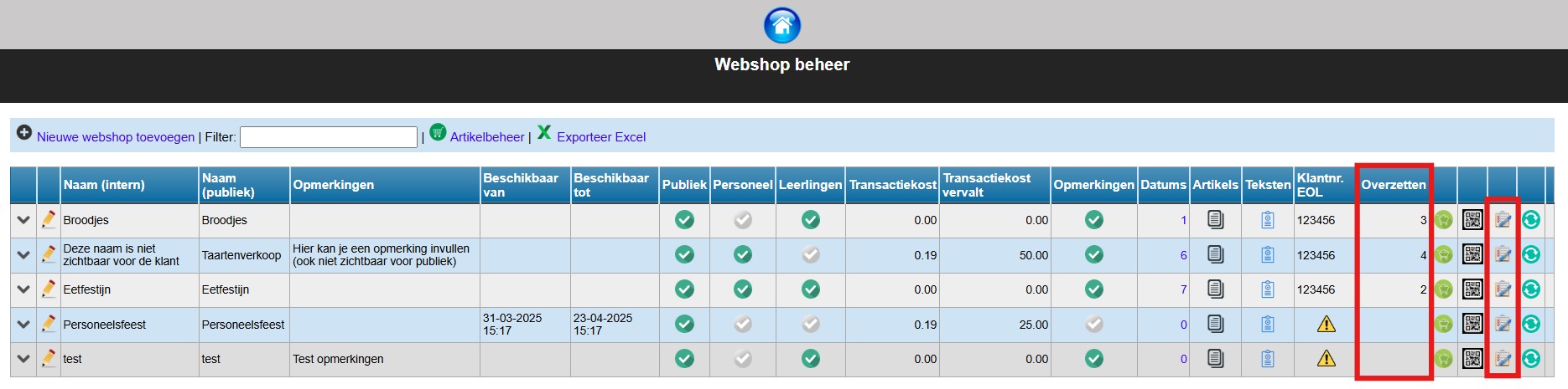 Bestellingen opvolgen