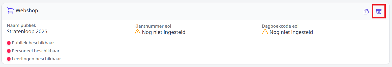 Webshop herstellen
